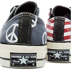 靴 CONVERSE Chuck 70 Peace Symbols Converse PEACE ICON Chuck 70 Unisex High Top Shoe, White